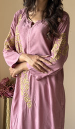 Dusty Mauve kurti, worn by the model