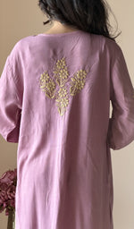 Dusty Mauve kurti, close view