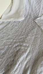 Chikankari worked by hand on viscose georgette