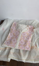 Second folded view of the ivory kurta piece