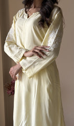Yellow kurti, worn by the model