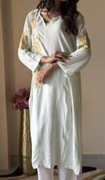 Chikankari work up close