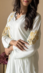 Off White kurti, worn by the model