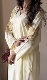 Yellow kurti, worn by the model