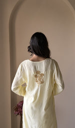 Close view of the modal cotton and the chikankari