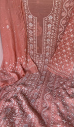 Kurta front laid out with the dupatta over it