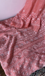 Dupatta laid over the kurta, pure mul chanderi