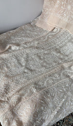 Dupatta laid over the kurta, pure mul chanderi