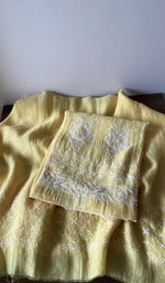 Gala and neckline of the yellow kurta