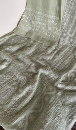 Dupatta laid over the kurta, pure mul chanderi