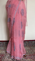 Saree draped on the mannequin, side view