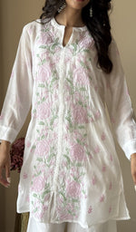 White short kurti, worn by the model