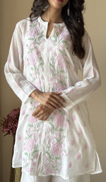 Embroidery detail on the short kurti
