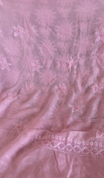 Close view of the pink kurta fabric
