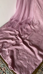 Gala and front placket, fine chikankari