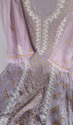 Beads, sequins and cutdana along the panel