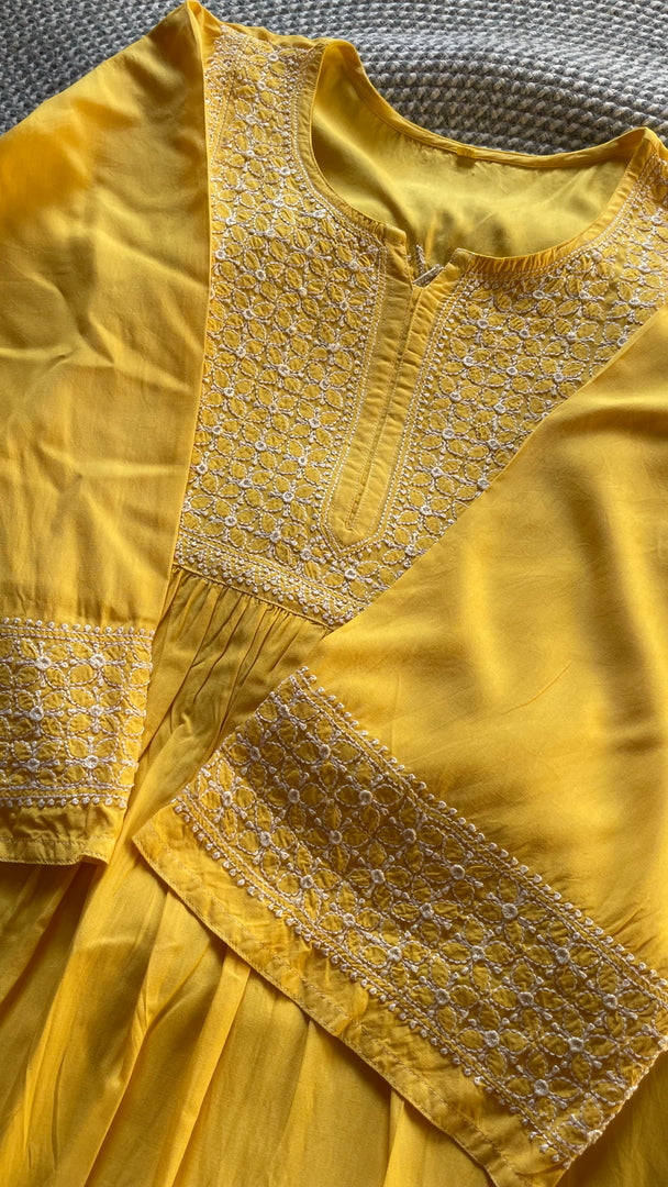 Women's Lucknowi Handcrafted Cotton Chikankari Kurti - HONC0301060