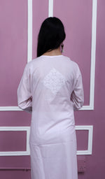 Load image into Gallery viewer, Nargish Women&#39;s Lucknowi Handcrafted Cotton Chikankari Kurti - HONC0171335
