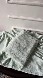 将图像加载到图库查看器中， Women's Lucknowi Handcrafted Viscose Georgette Unstitched Chikankari Suit Material - HONC0271118