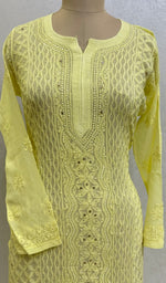 Load image into Gallery viewer, Women&#39;s Lakhnavi Handcrafted Viscose Georgette Chikankari Kurti - HONC079106
