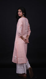 将图像加载到图库查看器中， Naira Women&#39;s Lucknowi Handcrafted Cotton Chikankari Kurti - HONC0164383
