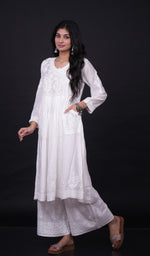 Load image into Gallery viewer, Women&#39;s Lucknowi Handcrafted Muslin Chikankari Angrakha - HONC0174593