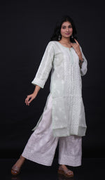 Load image into Gallery viewer, Jubina Women&#39;s Lucknowi Handcrafted Cotton Chikankari Kurti - HONC0164318
