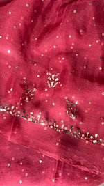 Load image into Gallery viewer, Marifa Women&#39;s Lakhnavi Handcrafted Pure Organza Chikankari Unstitched Kurta And Dupatta Set- HONC0255859

