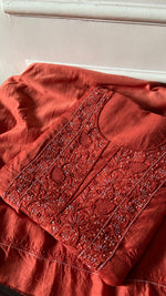 Load image into Gallery viewer, ‹› Women's Lakhnavi Handcrafted Muslin Unstitched Chikankari Full Suit - HONC0344381