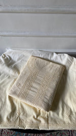 将图像加载到图库查看器中， Women's Lakhnavi Handcrafted Unstitched Cotton Chikankari Kurta Dupatta Set - HONC0362873