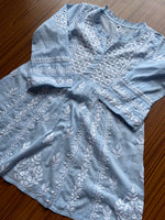 Load image into Gallery viewer, Women&#39;s Lakhnavi Handcrafted Cotton Chikankari Top - HONC0282137
