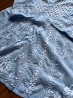 Load image into Gallery viewer, Women&#39;s Lakhnavi Handcrafted Cotton Chikankari Top - HONC0282137
