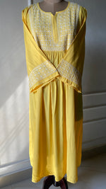 Load image into Gallery viewer, Women&#39;s Lucknowi Handcrafted Cotton Chikankari Kurti - HONC0301060
