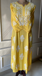 Load image into Gallery viewer, Women&#39;s Lucknowi Handcrafted  Modal  Cotton Chikankari Kurti - HONC0301031
