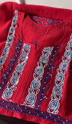 Load image into Gallery viewer, Women&#39;s Lakhnavi Handcrafted Mul Chanderi Semi - Stitched Kurta And Dupatta Set - HONC0260914
