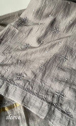Load image into Gallery viewer, Women's Lakhnavi Handcrafted Mul Chanderi Unstitched Chikankari Full Suit Material - HONC0305483