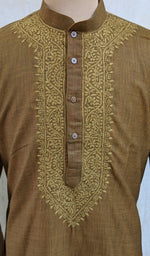 Load image into Gallery viewer, Men&#39;s Lucknowi Handcrafted Cotton Chikankari Kurta - NC050828