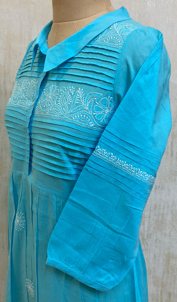 Women's Lakhnavi Handcrafted Cotton Chikankari Top - NC050103