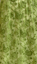 Load image into Gallery viewer, Women&#39;s Lucknowi Handcrafted Green Faux-Georgette Chikankari Dupatta - NC053424

