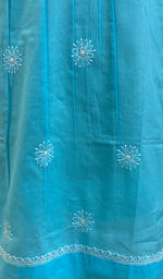 将图像加载到图库查看器中， Women&#39;s Lakhnavi Handcrafted Cotton Chikankari Top - NC050103