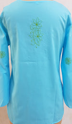 Load image into Gallery viewer, Women&#39;s Lucknowi Handcrafted Cotton Chikankari Top - NC051171
