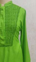 Load image into Gallery viewer, Women&#39;s Lucknowi Handcrafted Rayon Chikankari Top - NC044354-56
