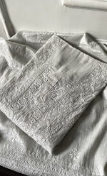 Load image into Gallery viewer, Women's Lakhnavi Handcrafted Tissue Chanderi Semi-Stitched Kurta And Dupatta Set - HONC0323646