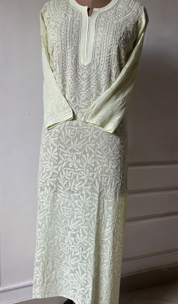 Green Chikankari kurti  