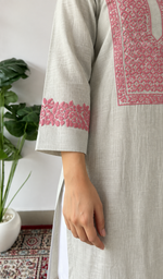 Shabina Women's Lucknowi Handcrafted Cotton Chikankari Kurti - HONC0193811