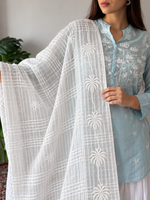 Women's Lucknowi Handcrafted Cotton Chikankari Dupatta - HONC0386479