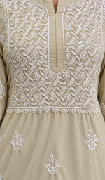 Gulnaaz Women's Lucknowi Handcrafted Mul Cotton Chikankari Kurti - HONC0161269