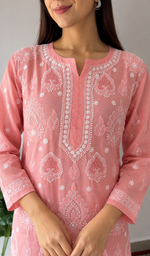 Women's Lucknowi Handcrafted Cotton Chikankari Kurti- HONC0392404