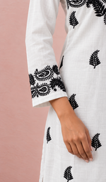 Women's Lucknowi Handcrafted Cotton Chikankari Kurti - HONC090132