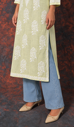 Women's Lucknowi Handcrafted Cotton Chikankari Kurti- HONC0392379